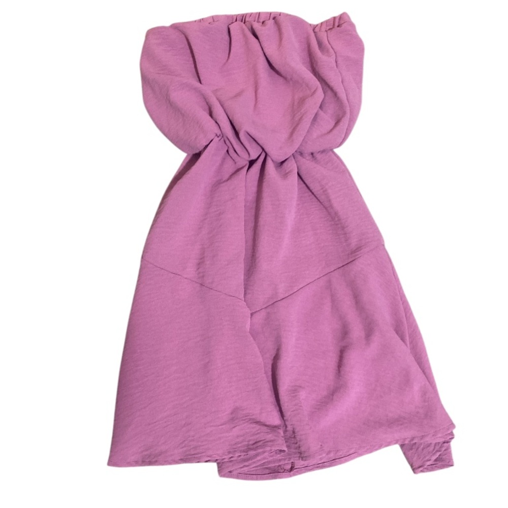 Rolla Coster Purple Pink Strapless Dress Cinched - Size S